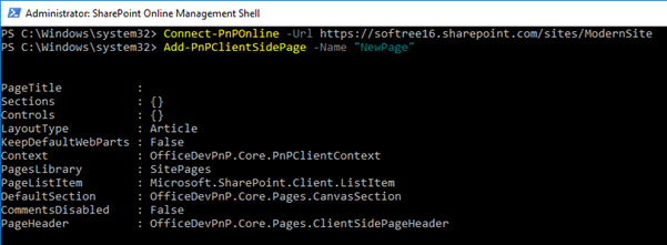 Add and Manipulate Modern SharePoint Page Using PnP PowerShell